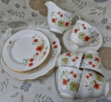 Vintage Colclough Poppy Floral