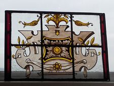 RENOVATED: Hand Painted Victorian Stained Glass Window Panel