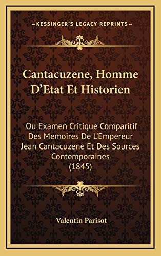 Cantacuzene homme etat et - d'etat,
