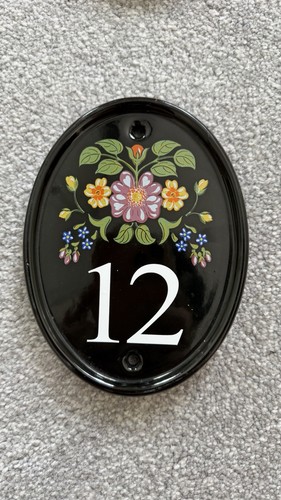 Ceramic house door number - house,