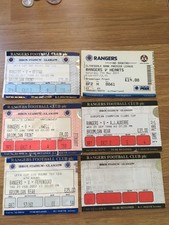 glasgow rangers ticket stubs