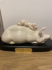BESWICK  PIG & PIGLET PIGGY BACK GLOSS MODEL No. 2746 ON BASE PERFECT