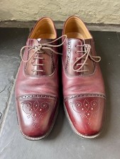 Loake Men's Leather 2-Tone Burgundy Brogues