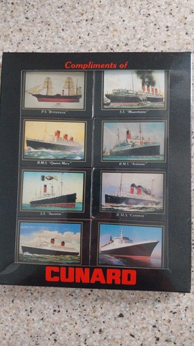 Vintage cunard match box set - vintage,