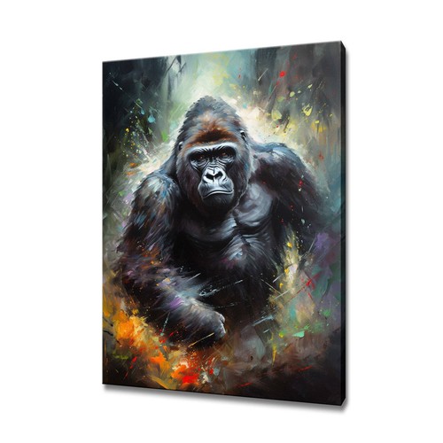 Silverback gorilla canvas - silverback,