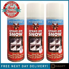 SNOW SPRAY CHRISTMAS DECORATION ARTIFICIAL FAKE XMAS SPRAY SNOW FOR TREE 200ML