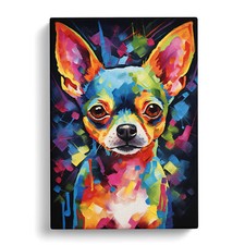 Chihuahua Abstract Art Canvas