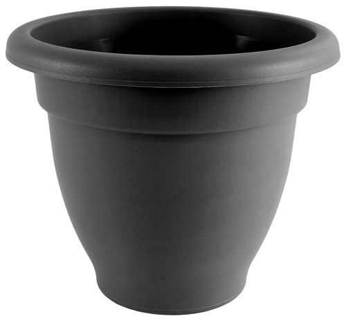 Large black plant pot - large,