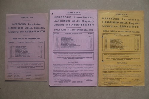 Midland red coach timetables - red,