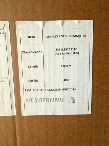 Hexatronic simplex cable 1000m - simplex,