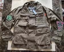 mens DIESEL cargo field jacket military style j- battle size L-XL RRP £390  b1