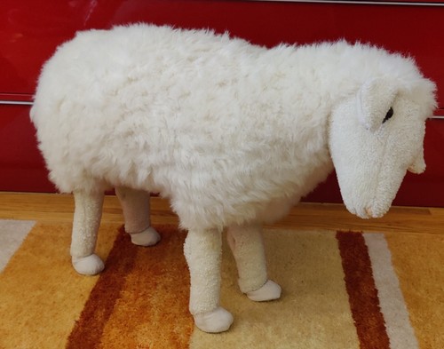 Large sheep footstool stool - large,