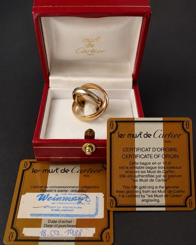 Cartier trinity ring 18k 750 - cartier,
