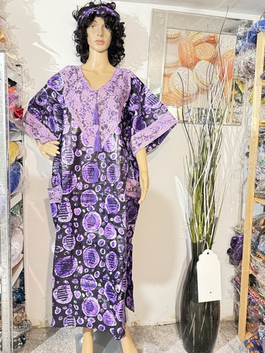 African long dress with - long, net