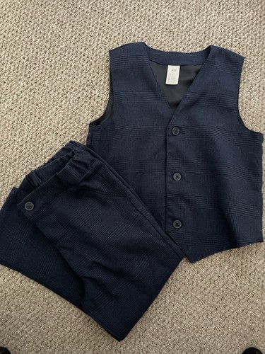 Boys smart navy checked - h&m,