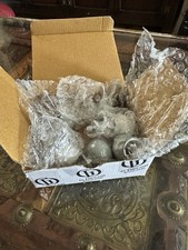  Grey and White Handmade Assorted Designs Ceramic Door Knobs