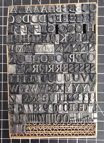 24pt times caps font - , metal