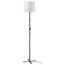 IKEA BARLAST Tall Standing Floor Lamp Black Steel Soft Shade Decor 150cm gift