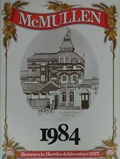 Pub Calendar McMullen Breweriana Vintage Brewery Interior Design 1984 Hertford
