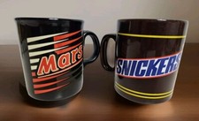Mars & Snickers Mug Vintage Rare Bundle Chocolate Drinking Cup  Collectable X 2 