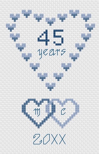 Sapphire wedding hearts - sapphire,