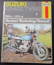SUZUKI GS400 TWINS 1976-on HAYNES WORKSHOP MANUAL 415 HARDBACK COPY PRE-OWNED