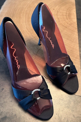 Nina satin rhinestone heel - nina,