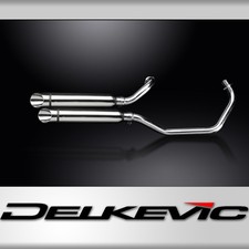 Yamaha XV535 1987-2003 Full Exhaust 2-2 410mm Slash Cut Silencers Stainless