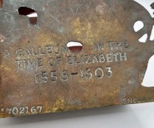 Old Antique Cast Metal GALLEON IN THE TIME OF ELIZABETH 1558-1603 Door Stop