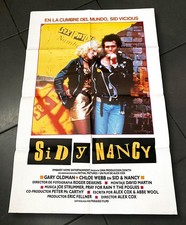 original SPANISH cinema POSTER for the film SID & NANCY • 1986 • SEX PISTOLS 