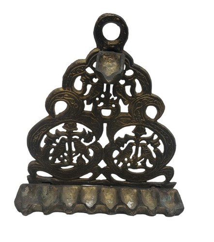 Hanukkah menorah brass vintage - hanukkah,