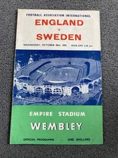 1959 ENGLAND V SWEDEN @WEMBLEY