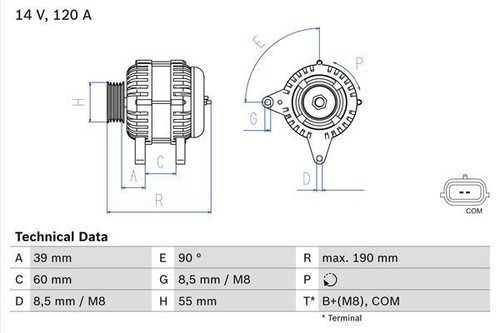 Bosch alternator for renault - alternator,