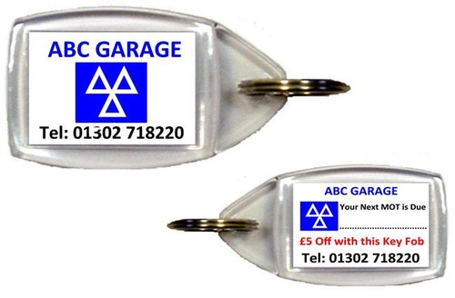 Personalised acrylic key fob - acrylic,