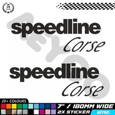 2x SPEEDLINE CORSE Vinyl Sticker Decal Car Window Bumper Race Livery Mod Sponsor