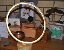 Qinner Wood Table Lamp,LED Bedside Lamps,Dimmable Touch Lamp for Living Room