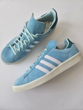 BNWT Men's adidas Originals Campus 80s Trainers Light Aqua Blue White UK Size 10