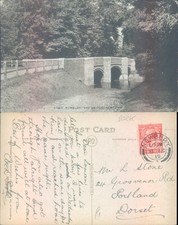 The Bridge Newtown Newbury Berkshire England J Salmon 1919 postmark River