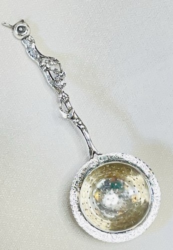 Japanese silver tea - tea, strainer