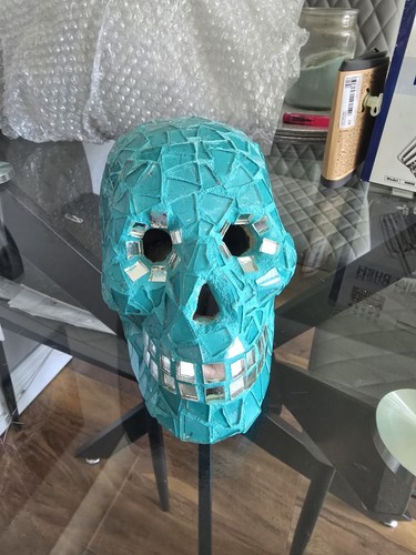 Mosaic skull ornament - skull,