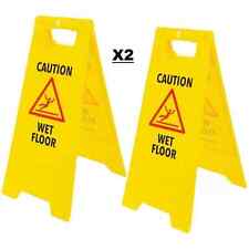 2x Caution Slippery Surface