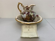 Antique Welsh China Large Wash Jug & Bowl