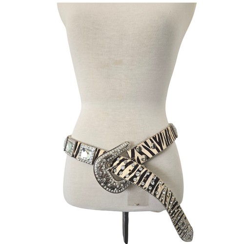 Y2k rhinestone zebra print - y2k,