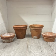4 Vintage Terracotta Pots 2@
