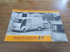 PEUGEOT J7 PANEL VAN,PICKUP, ETC 1971  UK SALES BROCHURE RARE BROCHURE JULY 1970
