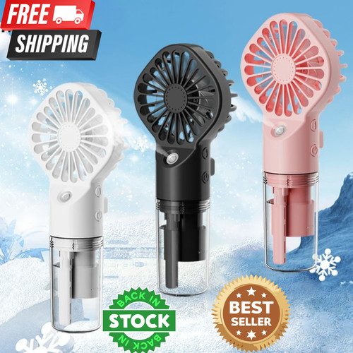 Handheld mist fan with water - handheld,