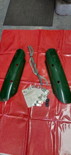 Vintage motorcycle leg shields - leg,
