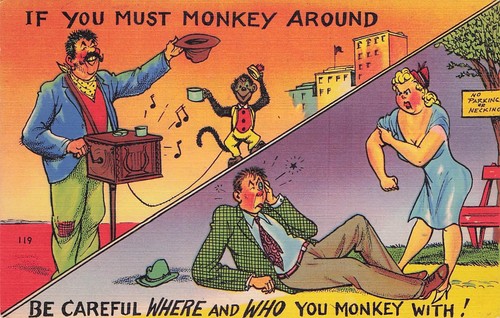 Vintage comic postcard - vintage,