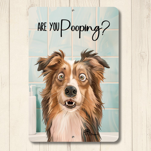 Sheltie sign funny bathroom - funny,