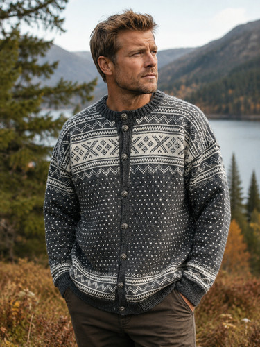 Vintage hand knitted norwegian - vintage,